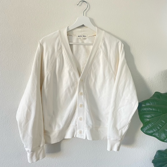 Alex Mill Sweaters - Alex Mill Davie Fleece Cardigan In Off White Size M